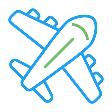 uçak web simgesi, vektör illüstrasyonu 