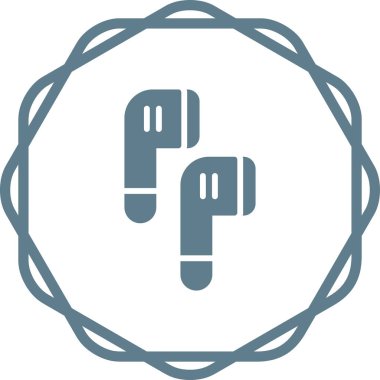 Kulaklıklar. Web simgesi basit illüstrasyon