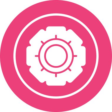 dişli ağ simgesi, basit vektör illüstrasyonu