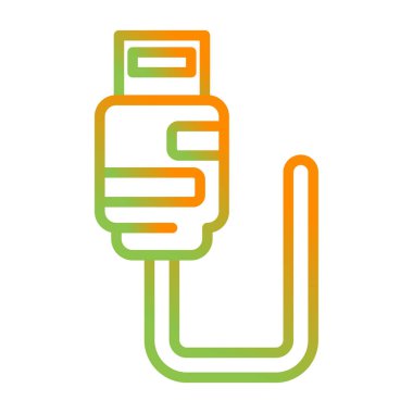 usb simgesi, vektör illüstrasyonu basit tasarım