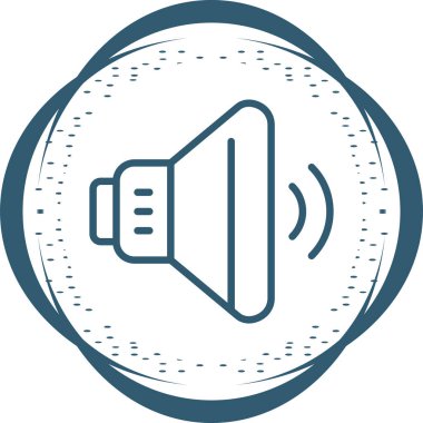 ses hoparlörü simgesi, web illüstrasyonu