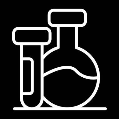 vektör matarası ve tüp simgesi çizimi