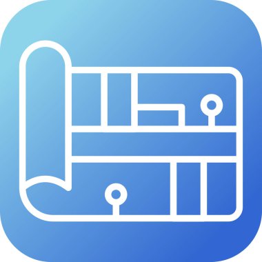 Bir harita simgesinin vektör illüstrasyonu