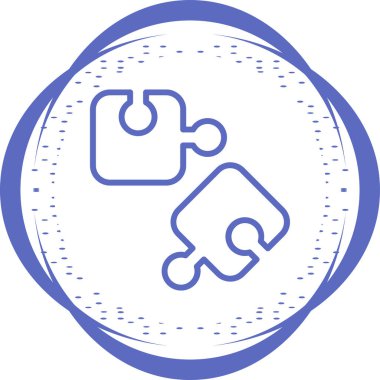 Bulmaca Parçaları web simgesi, basit vektör illüstrasyonu