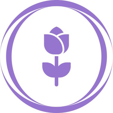 çiçek web simgesi, basit vektör illüstrasyonu