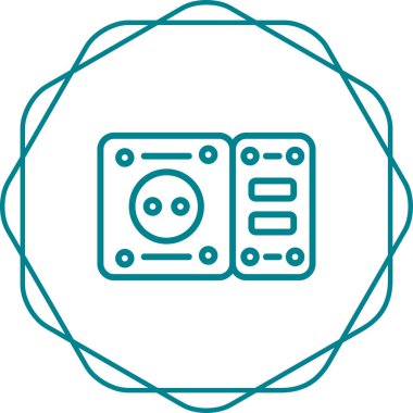 Soket simgesi tasarımı, vektör illüstrasyonu