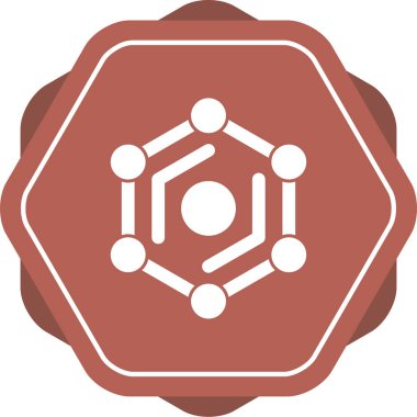 Basit bir altıgen simgesi, web basit illüstrasyonu