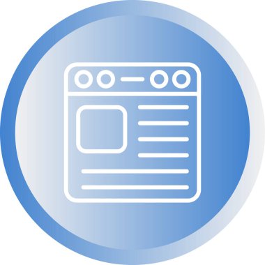 tarayıcı simgesi vektör illüstrasyonu