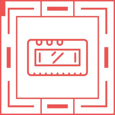 Lcd ekran simgesi, vektör illüstrasyonu basit tasarım