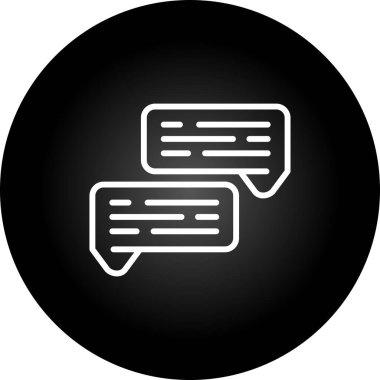 Sohbet balonları. Web simgesi basit illüstrasyon