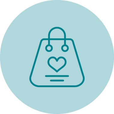 Alışveriş çantası simgesini, basit vektör çizim