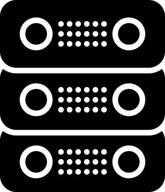 Adanmış Sunucu simgesi, vektör illüstrasyonu basit tasarım