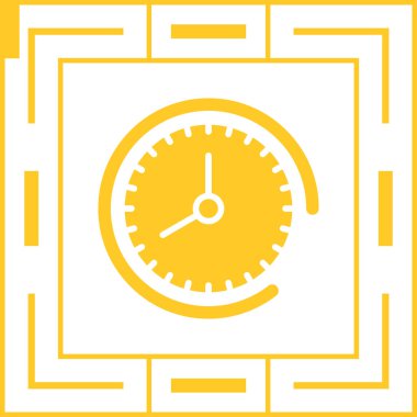 Saat web simgesi, basit vektör illüstrasyonu