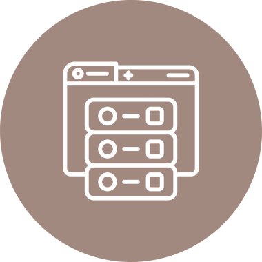 sunucu simgesi, vektör illüstrasyonu basit tasarım