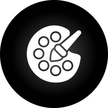 Sanatçı Paleti ve boya fırçası vektör çizimi