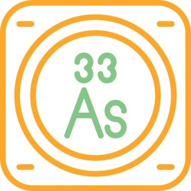 Arsenik kimyasal element. Web simgesi basit illüstrasyon