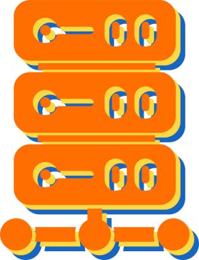 veritabanı simgesi, vektör illüstrasyonu basit tasarım