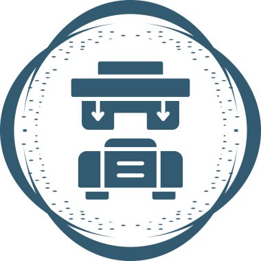 Web tasarımı, bilgi grafikleri ve daha fazlası için Creative Press Machine simgesi çizimi