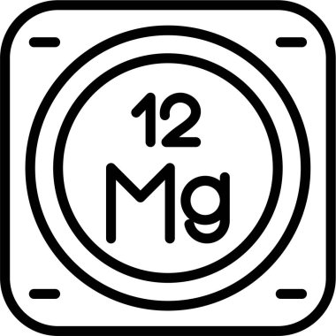 Magnezyum kimyasal işaret simgesi, web illüstrasyonu