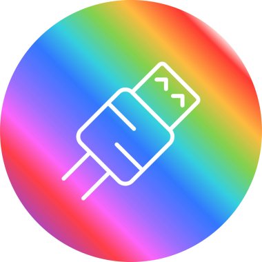 usb simgesi, vektör illüstrasyonu basit tasarım