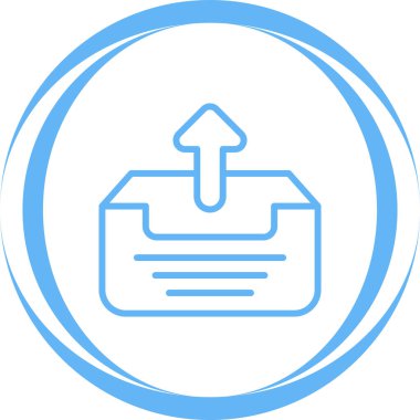 Giden posta simgesi basit vektör illüstrasyonu