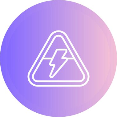 Elektrikli. Web simgesi basit illüstrasyon