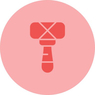 Çekiç simgesi. Web basit illüstrasyonu