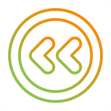 Küçük sol ok simgesi, vektör illüstrasyonu