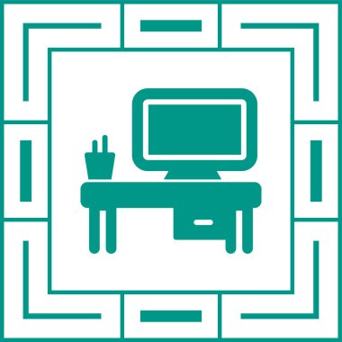 bilgisayar simgesi, vektör illüstrasyonu basit tasarım