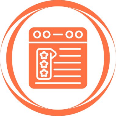 Müşteri İnceleme simgesi, vektör illüstrasyonu basit tasarım