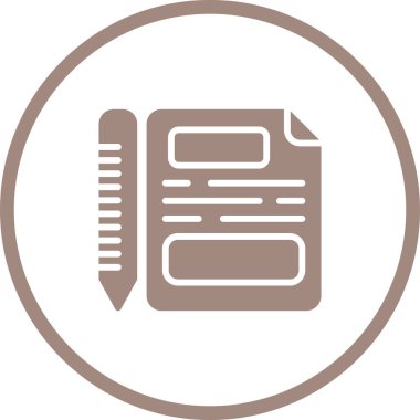 belge web simgesi vektör illüstrasyonu