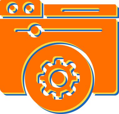 Sunucu Kontrol Paneli ikon vektör illüstrasyonu 