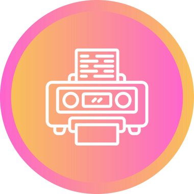 Yazıcı. Web simgesi basit illüstrasyon