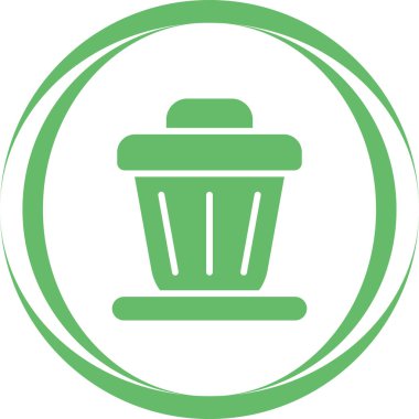 Çöp kutusu simgesi vektör illüstrasyonu