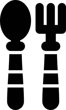 Çatal ve Bıçak Simgesi. Beyaz Arkaplanda Çatal-bıçak İşareti İzole Edildi 