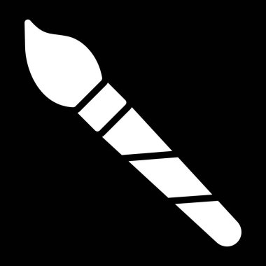 Boya fırçası web simgesi, vektör illüstrasyonu