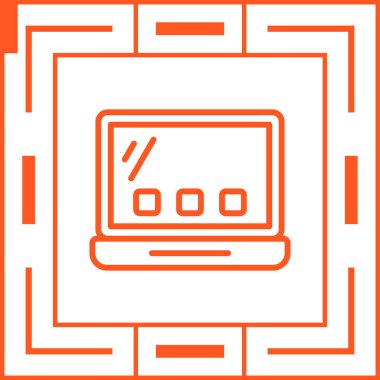 dizüstü bilgisayar simgesi, vektör illüstrasyonu basit tasarım