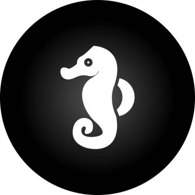 Deniz atı logo vektör çizimi