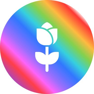 çiçek web simgesi, basit vektör illüstrasyonu