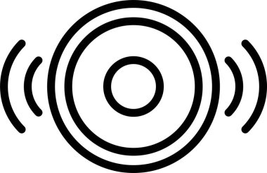 ses müzik simgesi, vektör illüstrasyonu 