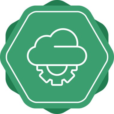 Bulut simgesi, vektör illüstrasyonu 