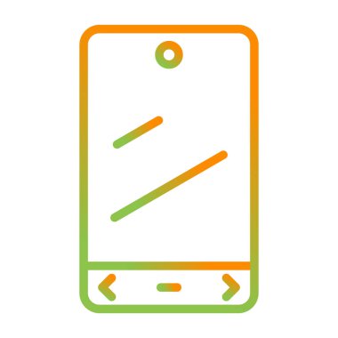 akıllı telefon simgesi, vektör illüstrasyonu basit tasarım