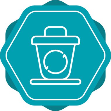 Çöp kutusu vektör simgesi, resimleme 