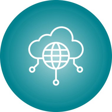 Genel Bulut web simgesi vektör illüstrasyonu 