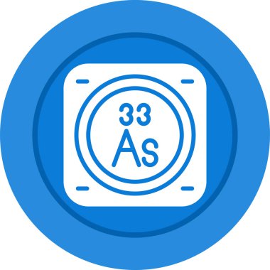 Arsenik kimyasal element. Web simgesi basit illüstrasyon