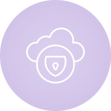 VPN imza simgesi, vektör illüstrasyonu basit tasarım