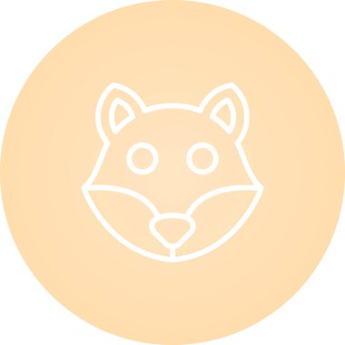 İzole edilmiş arkaplanda tilki simgesi