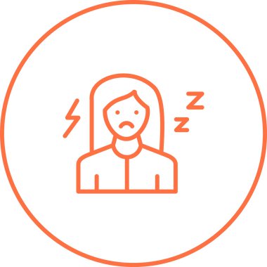 Yorgunluk web simgesi basit illüstrasyon