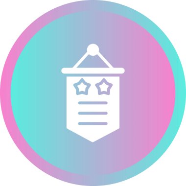 Banner simgesinin vektör illüstrasyonu