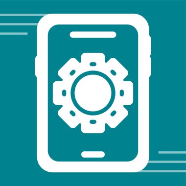 akıllı telefon simgesi, vektör illüstrasyonu basit tasarım